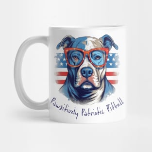 Pawsitively Patriotic Pitbull Mug